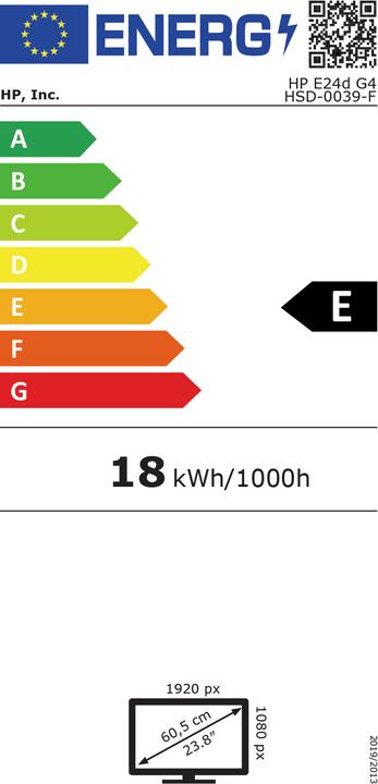 Energie-Label HP E24D G4 23.8IN DOCK MNT IPS 5MS (1920 x 1080 Pixel, 23.80")