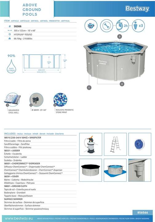 Produktbild Bestway Hydrium (Ø 300 x 120 cm)