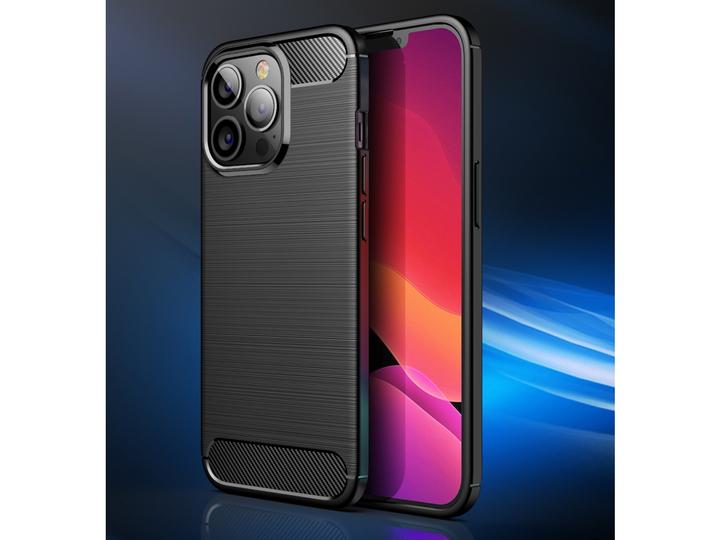 Actual product image Screenguard Carbon Brushed Soft TPU Case (Apple iPhone 14 Pro)