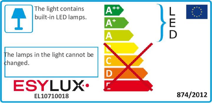Energielabel Esylux LED-spot OL 100 LED 5K sw (770 lm, IP55)