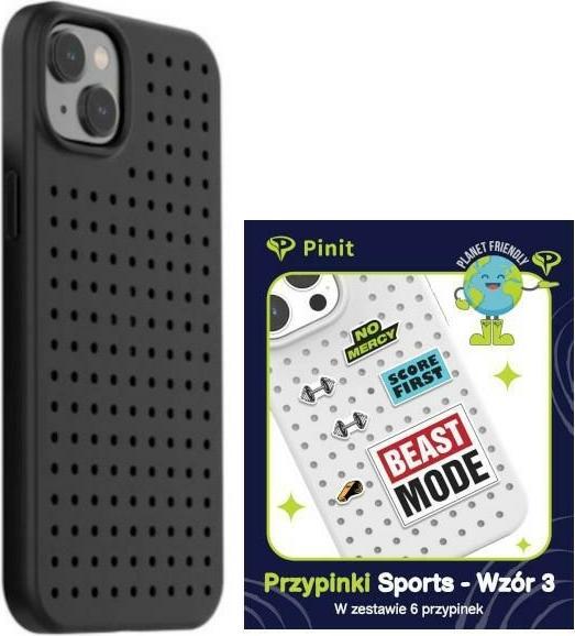 Produktbild Pinifit Zestaw Etui Pinit Dynamic + Sports Pin iPhone 14 6.1" czarny/black wzór 3 (Apple iPhone 13, Apple iPhone 15, Apple iPhone 14)