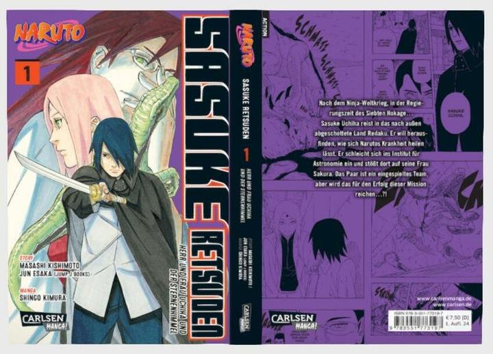 Actual product image Naruto - Sasuke Retsuden: Herr und Frau Uchiha und der Sternenhimmel (Manga) 1 (German, Jun Esaka, Masashi Kishimoto, 2024)