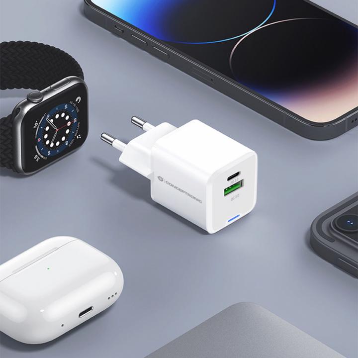 Actual product image Conceptronic Charger 2Port 20W,1xUSB-C,1xUSB-A Desk PD ws (20 W)