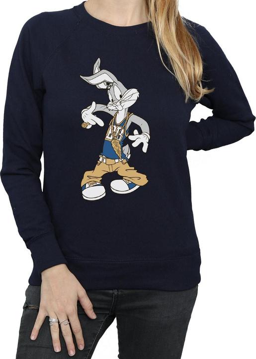 Actual product image Looney Tunes Womens/Ladies Rapper Bugs Bunny Sweatshirt (L)