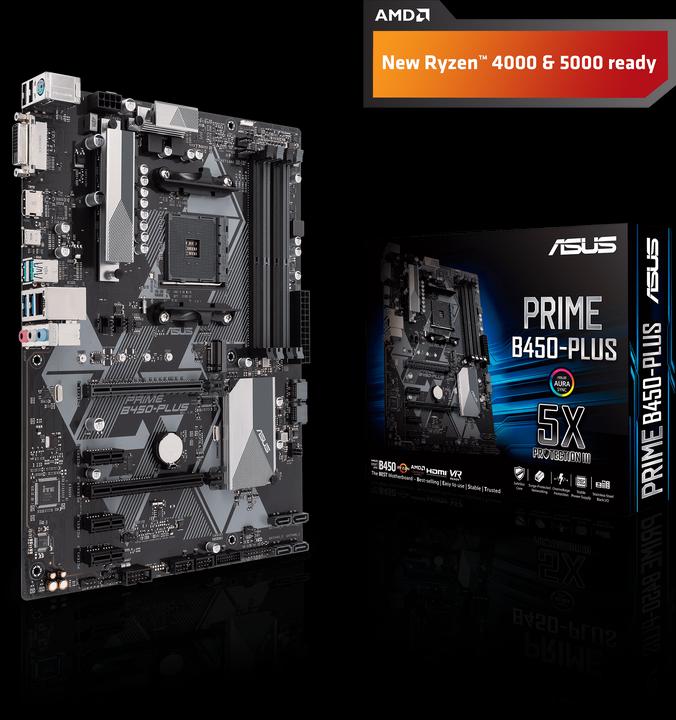 Productafbeelding ASUS Prime B450-Plus (AM4, AMD B450, ATX)