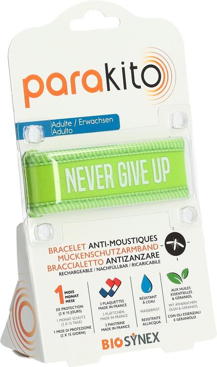 Image du produit Para‘Kito Parakito Bracelet adulte Never Give Up vert (892.50 ml)