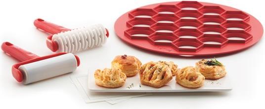 Produktbild Lékué Hamburger und Brot Kit, 4-tlg., weiss/rot, braun, Ø11cm (11.10 cm)