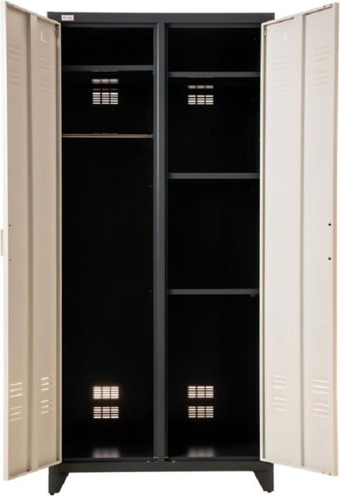 Produktbild Jet-Line Aktenschrank Spind ODESSA dunkelgrau-weiss 2-türig