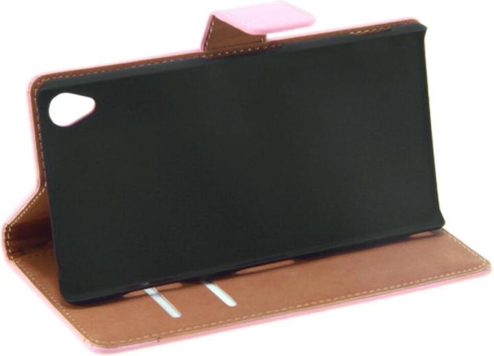 Produktbild NoName Slim Leder Book Case für Sony Xperia Z3 - rosa (Sony Xperia Z3)