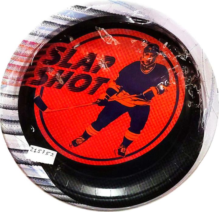 Actual product image Amscan Slap Shot Disposable Plates (Pack of 8) (8 x)