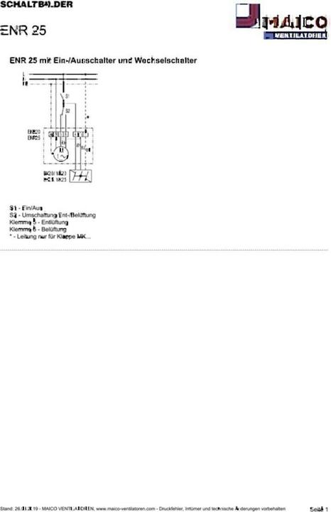 Produktbild Maico Wandeinbau-Ventilator ENR 25