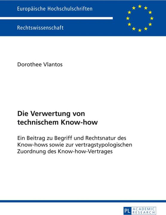 Produktbild Die Verwertung von technischem Know-how (Dorothee Vlantos, 2014)
