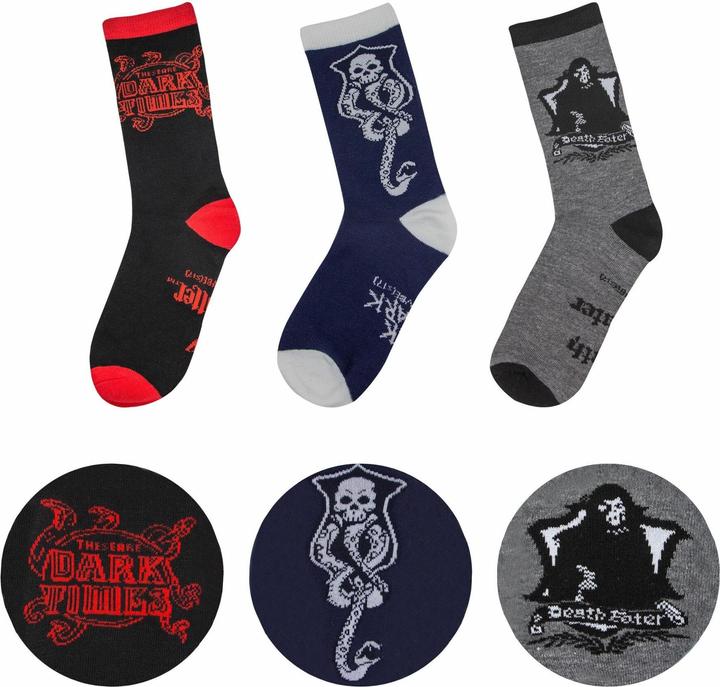 Cinereplicas Harry Potter – Dunkle Künste Socken (3 Paare) (3er Pack, 43)