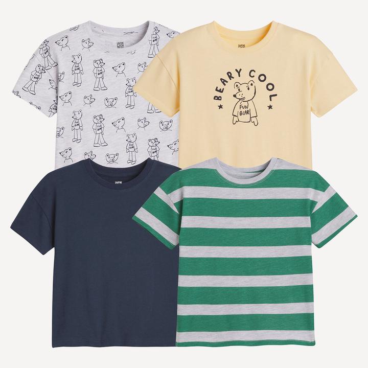 Produktbild La Redoute Collections 4er-Pack T-Shirts mit Bärenprints & Streifen (86)