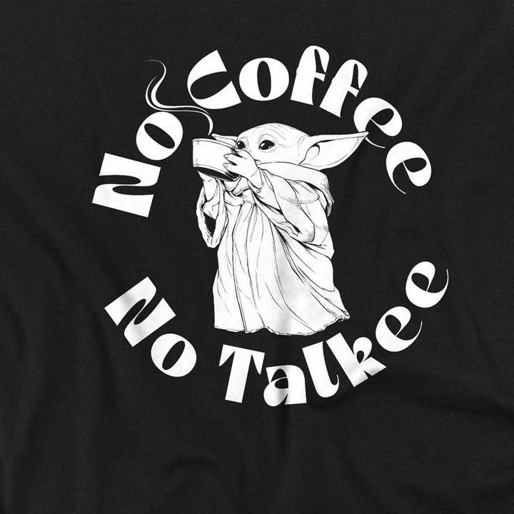 Actual product image Star Wars Mens No Coffee No Talkie Grogu T-Shirt (4XL)