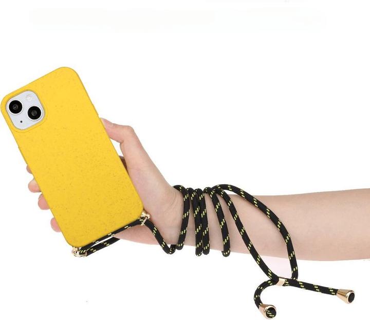 Actual product image Cover-Discount iPhone 15 - Eco-Friendly case with chain yellow (Apple iPhone 15)