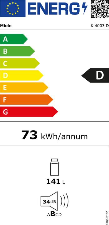 Etichetta energetica Miele K 4003 (141 l)