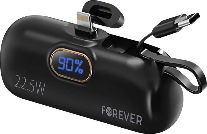 Actual product image Forever mini power bank MTB-100 22.5W 5000 mAh Lightning black (5000 mAh)