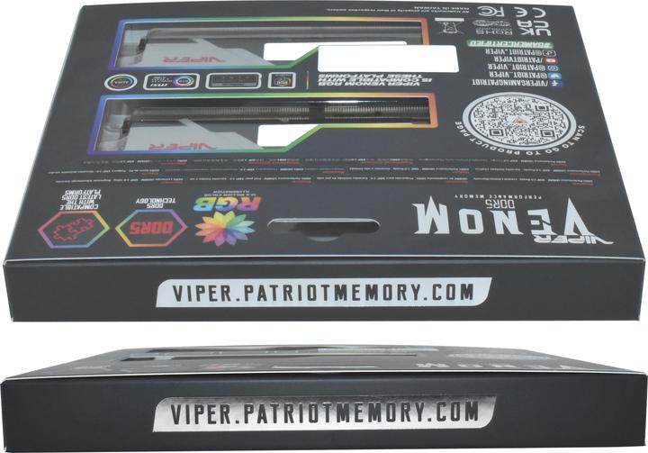 Actual product image Patriot Viper Venom RGB 32GB DDR5 6200-40, PVVR532G620C40K (2 x 16GB, 6200 MHz, DDR5 RAM, DIMM)