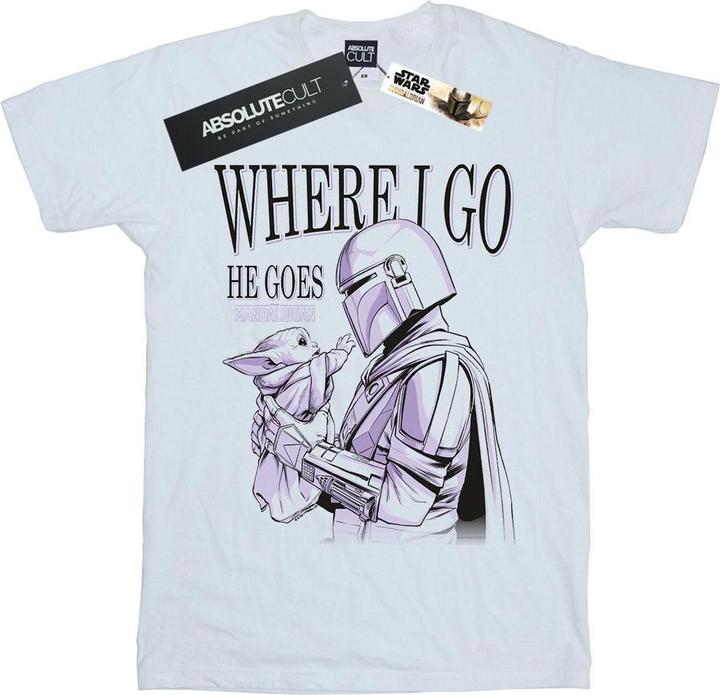 Star Wars The Mandalorian Where I Go TShirt (S)