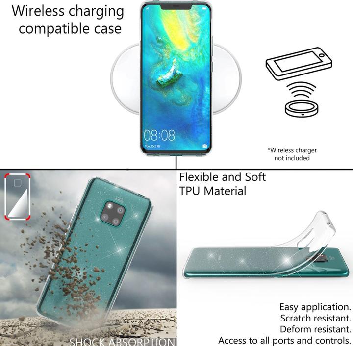 Produktbild Nalia Klare Glitzer Silikon Hülle (Huawei Mate 20 Pro)