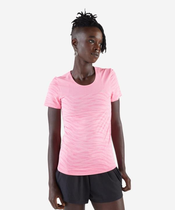 Produktbild Kiprun Laufshirt kurzarm Damen nahtlos - Run 500 Comfort rosa (M)
