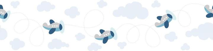 Image du produit A.S. Création Lovely Kids Chambre d'enfant Cute Planes avec des avions (15 x 500 cm)