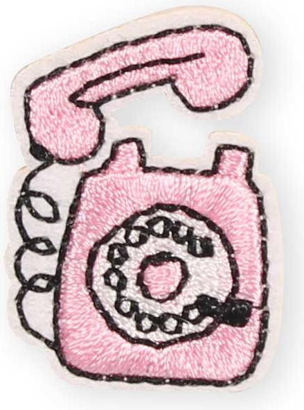 Produktbild PhoneLook Sticker Aufkleber für Handy/Tablet/Computer 3D gestickt Vintage Telefon
