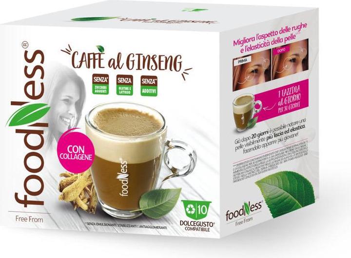 Immagine prodotto Foodness Caffè al ginseng con collagene (50 x Porta.)