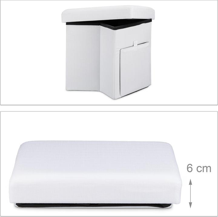 Actual product image Relaxdays Folding Storage Ottoman
