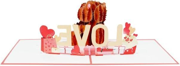 Image du produit MU Classic Carte de voeux pop-up 3D - Ours d'amour (1 pcs)