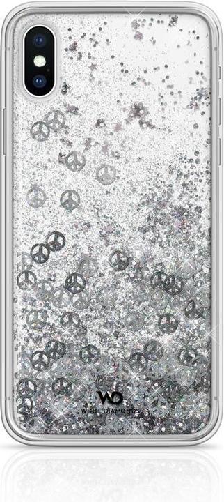 Actual product image White Diamonds Sparkle mobile phone case 14.7 cm (5.8') Cover Silver, Transparent (Apple iPhone XS, Apple iPhone X)