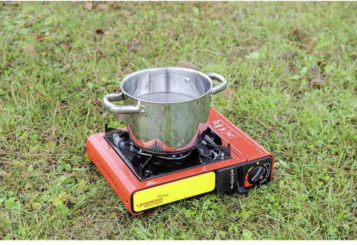 Actual product image Rothenberger Industrial Gas Camping Stove Gourmet Piezo RS 220 1500003730 Stainless Steel