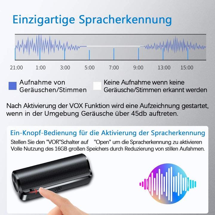 Image du produit Youhe Mini dictaphone (32 Go)