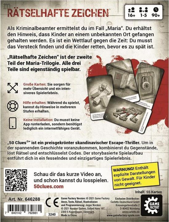 Immagine prodotto Game Factory Indizi Segni misteriosi (Tedesco)