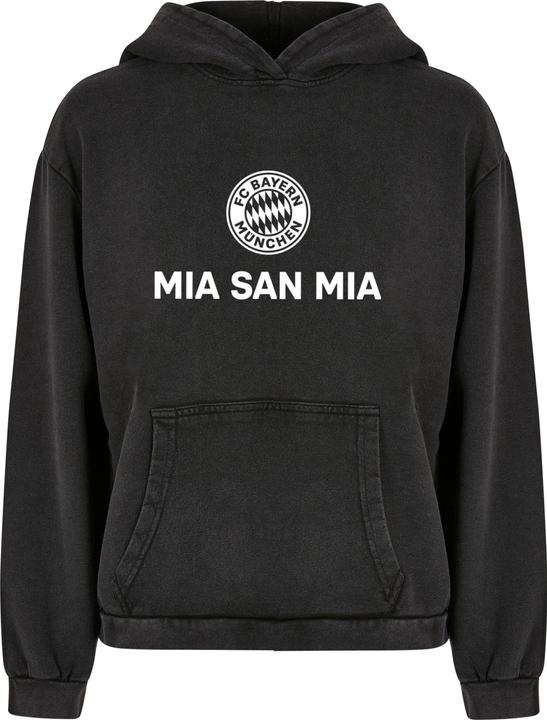 FC Bayern München Ladies Mia San Mia Logo Acid Washed Oversized Hoody - 131329 (S)