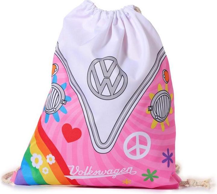 Actual product image Puckator Volkswagen Bulli VW Bus T1 Summer Love Drawstring Bag