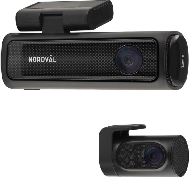 Image du produit Nordväl DC202-2CH Dashcam 4K + WiFi + GPS + mode parking + 64 Go (WiFi, Récepteur GPS, 4K)