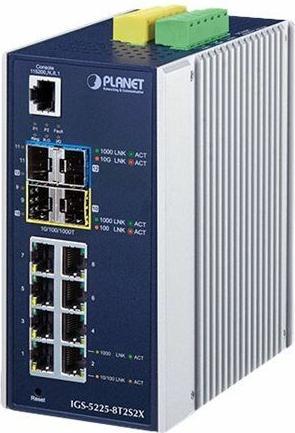 Actual product image Planet Industrial L2+ 8-port 10/100/1000T + 2-port (8 Ports)