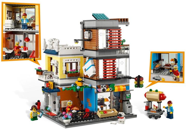 Produktbild LEGO Stadthaus mit Zoohandlung Café (31097, LEGO Creator 3-in-1)
