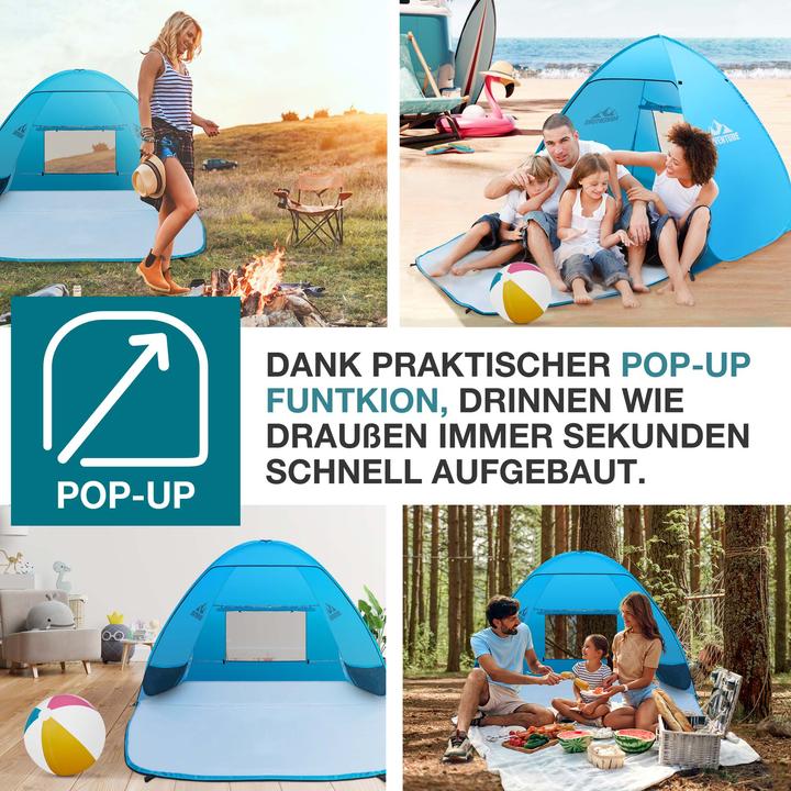 Image du produit Jamb Pop-Up Strandmuschel (Tente de plage, 3 kg, 3 personnes)
