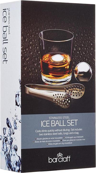Produktbild BarCraft Eiskugeln & Zange-Set (Whisky Steine)