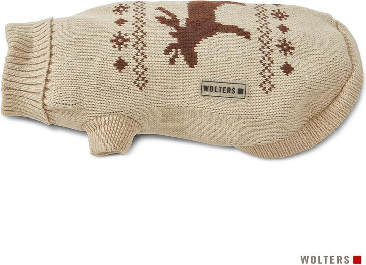 Actual product image Wolters Knitted Pullover Moose 50 cm beige/brown (50, Dog jumper)