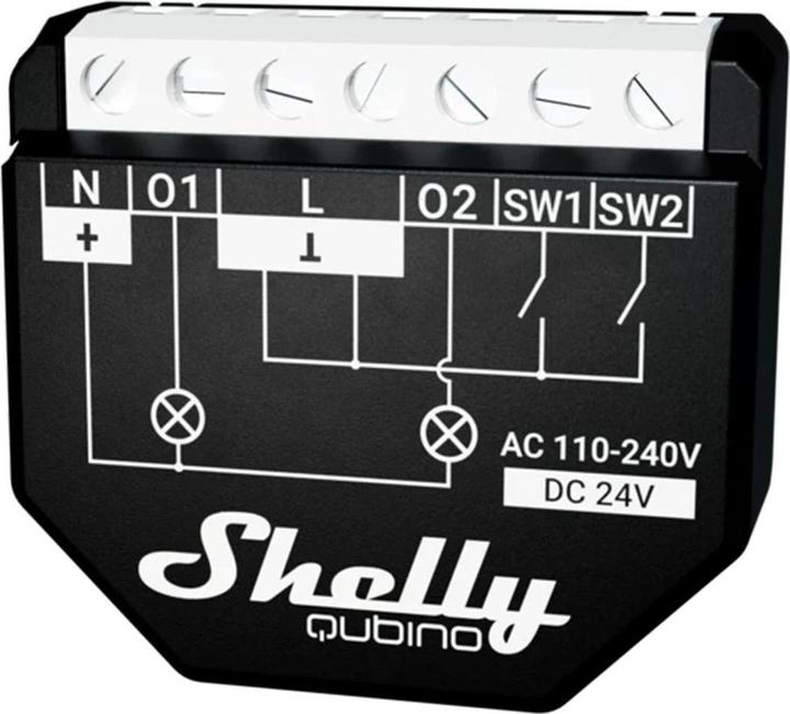 Immagine prodotto Shelly ALREZWE W 2PM - Relè Qubino Wave 2PM 16A 2 canali (Attuatore dell'interruttore)