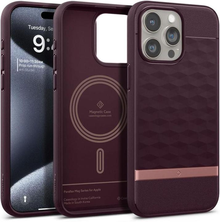 Produktbild Caseology Parallax MAG iPhone 15 Pro 6.1" Magsafe Burgundowy/Burgundy ACS06751 (Apple iPhone 15 Pro)