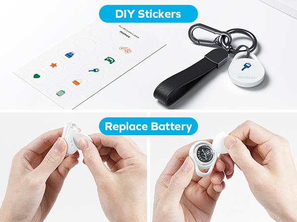 Actual product image Momax Pinpop key finder - White (iOS)