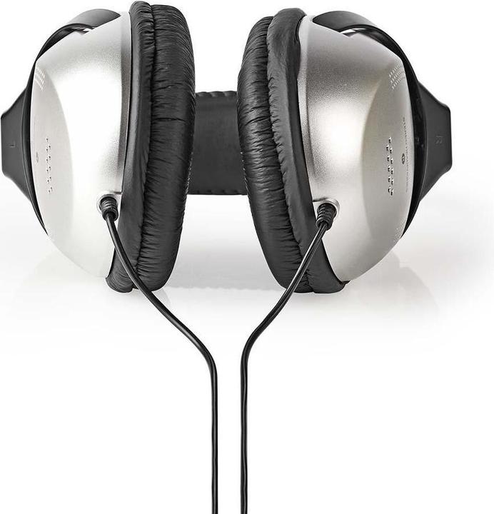 Actual product image Nedis Over-Ear Headphones Wired | Cord length: 2.70 m | Volume control | Black / Silver (Cable)