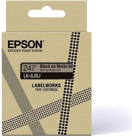 Produktbild Epson LabelWorks LK-6JBJ - Black on matt (2.40 cm, Schwarz, Beige)