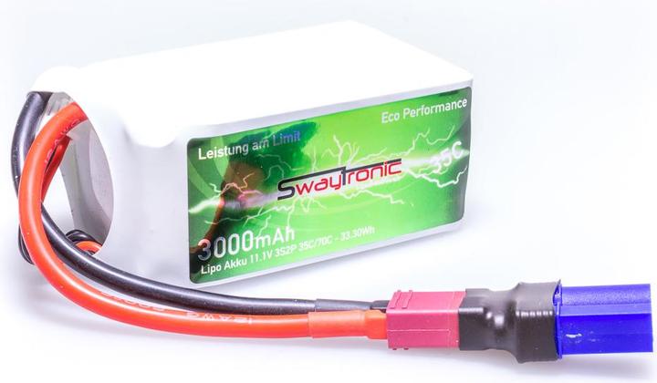 Image du produit Swaytronic LiPo 3S 11.1V 3000mAh 35C/70C EC5 2 (11.10 V, 3000 mAh)