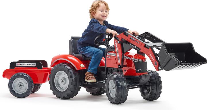 Actual product image Falk Toys Massey Ferguson tractor + XL trailer